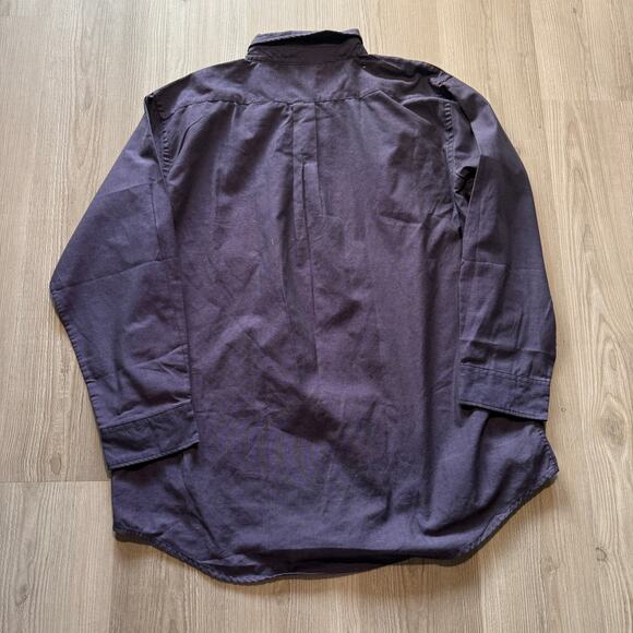Men's FedEx Employee Uniform Purple Long Sleeve Button Up Work Shirt Sz 2XL XXL - Picture 5 of 5